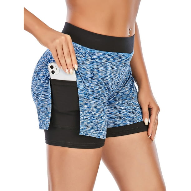 Wangrenl 2 in 1 Workout Running Shorts for Women Double Layer Sport Shorts Yoga Gym Workout Shorts with Pockets Wangrenl 2 in 1 Workout Running Shorts for Women Double Layer Sport Shorts Yoga Gym Workout Shorts with Pockets